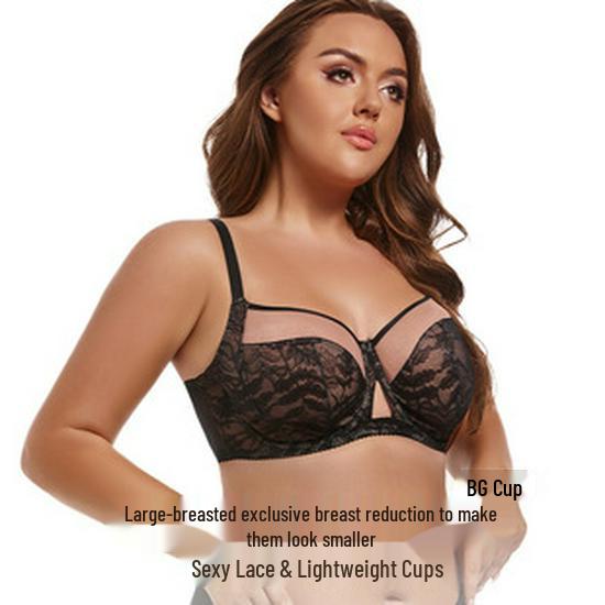 French Lace Push-Up Bra & Bunny Ears Underwear Set for Women - Enhances Large Busts, Summer Lingerie