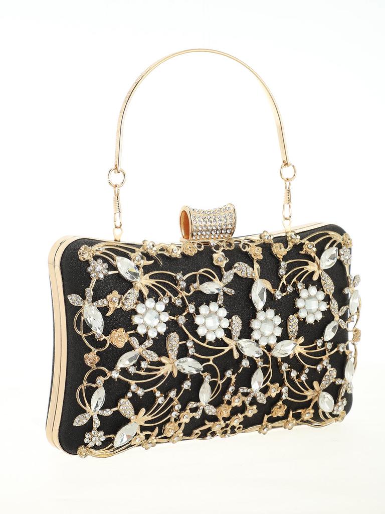 Kvällsväska med Diamantbesättning: Mångsidig Dambeklädnad Fest & Bankett Handväska