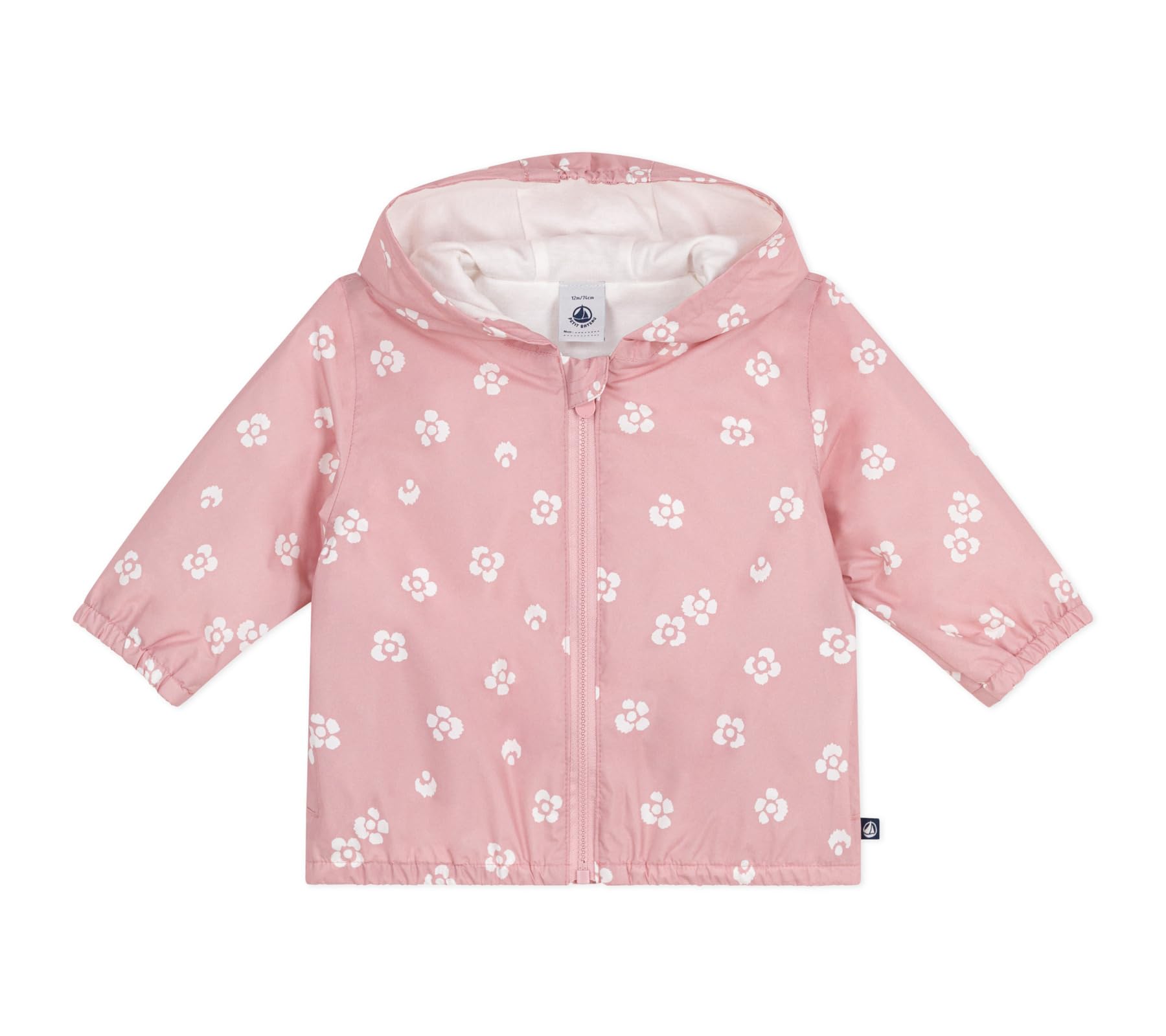 

Petit Bateau Windbreaker Light 18 81cm A0CTN, Pink/Off-White, Months,