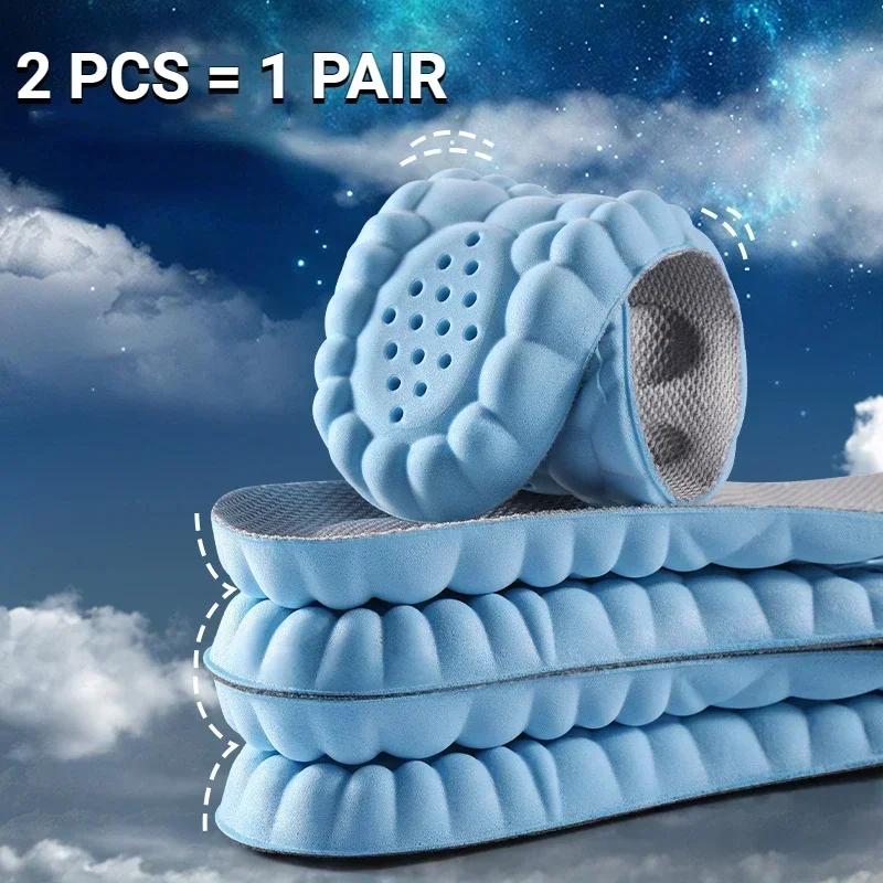 Solette Massaggianti 4D per Scarpe Super Morbide in Lattice Soletta Sportiva per Piedi Corsa Suola Scarpa da Basket Supporto per Arco Plantare Inserti Ortopedici