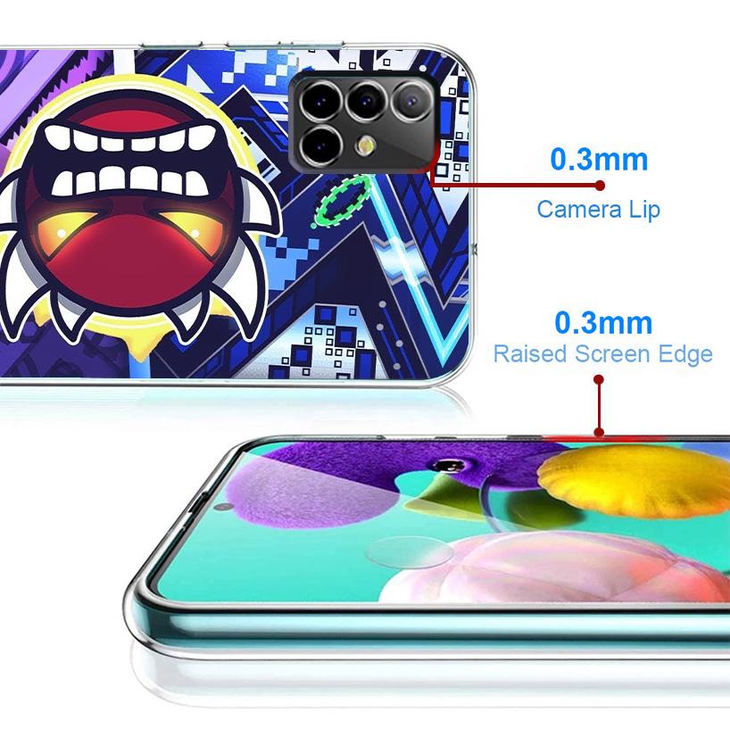 Geometry Dash Game Phone Case For Samsung Galaxy A17 A16 A15 A14 A13 A57 A56 A55 A54 A53 A37 A36 A35 A34 A33 A26 A25 A24 A23 Gal