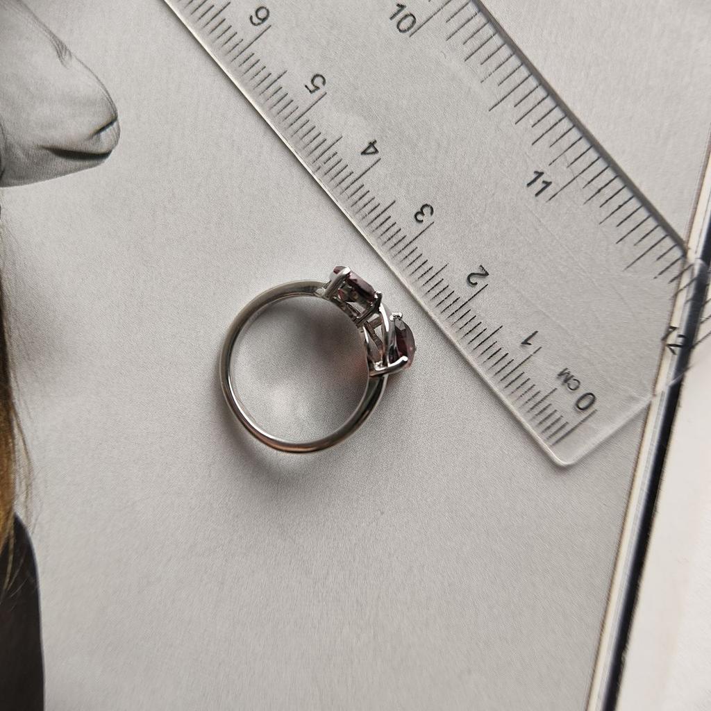 Silver Ring with Natural Garnet, Product Weight 2.96 G (2181903)