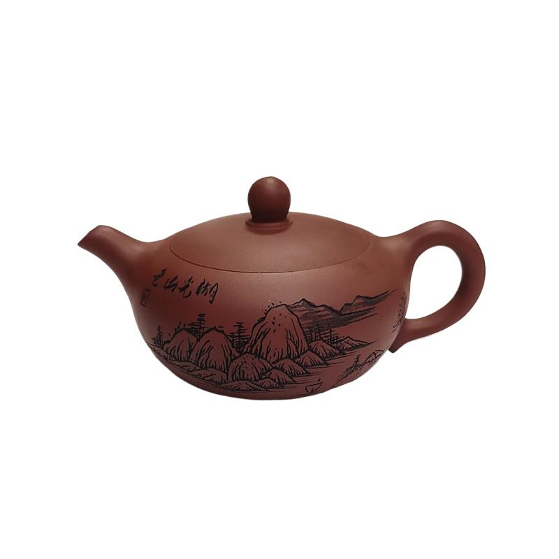 250ml Chinese Yixing Purple Clay Tea Pot Ball Hole Filtration Teapot Custom Beauty Tea Infuser Tradition Zisha Tea Accessories
