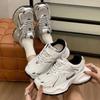 Sneakers Women's 2024 New Comfortable Versatile Breathable Mesh Heightening White Shoes Casual Sports Shoes