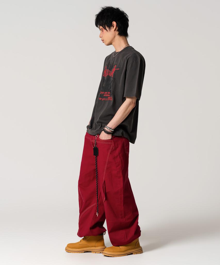 Geuleigaijeukeulleob Pigment Wild Children Oversized Short Sleeve T-Shirt Charcoal
