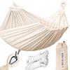 Garden Hammock Double 260 X 155 With Strong Crossbar - Natural Color