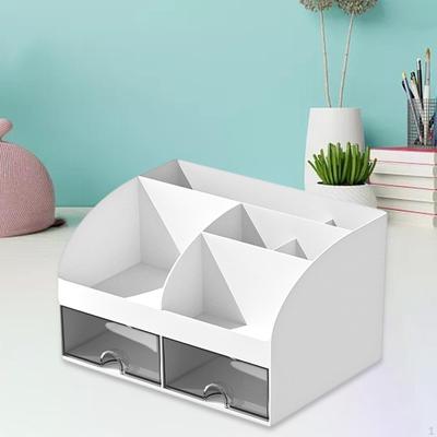 Organizzatore da Scrivania Compatto con Scomparti Multipli per Trucco e Materiale d'Ufficio