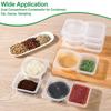 10pcs Double Compartment Snack Container Box for Sampling Plastic Compartment Snack Containers Kitchen Leak-Proof