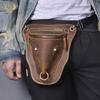 Genuine Quality Leather Men Design Casual Travel Messenger Cross-body Sling Bag Fashion Fanny Waist Belt Pack Leg Drop Bag
