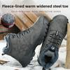 rotating button safety shoes anti smash steel toe work boots industrial construction puncture proof autumn winter work shoes