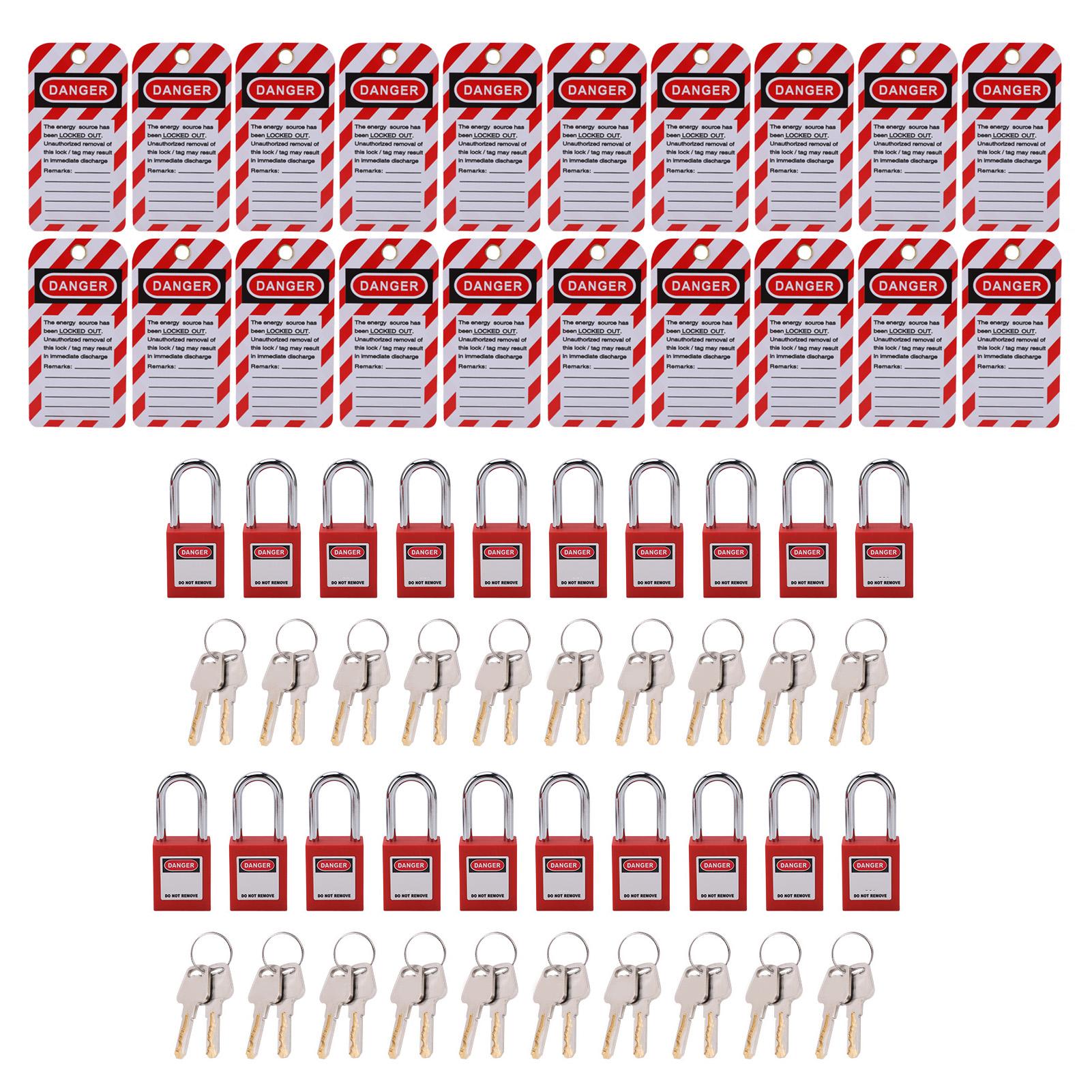 

Electrical Lockout Tagout Kit with Safety Padlocks Keys Loto Tags for Industrial Chemical Electric Power