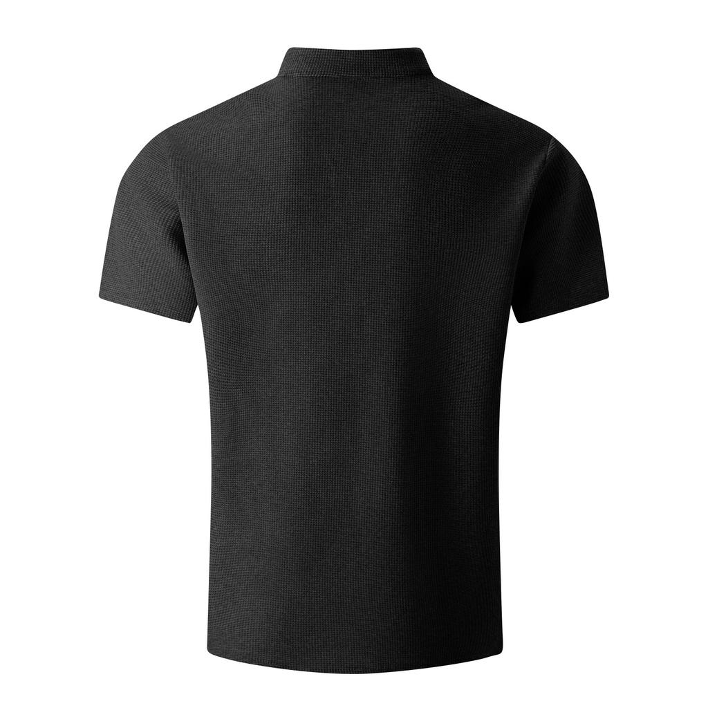 Men's Color Shirt - V-neck Pocketed Short-sleeved Sweater
