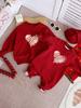 2025 Winter Velvet Hoodie Family Set: Mother & Child Matching Outfits for Stylish 100-Day Photo Shoots