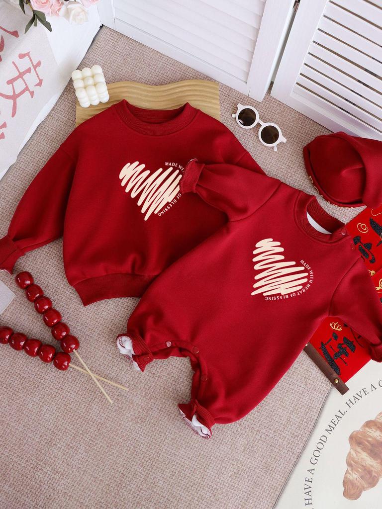 2025 Winter Velvet Hoodie Family Set: Mother & Child Matching Outfits for Stylish 100-Day Photo Shoots