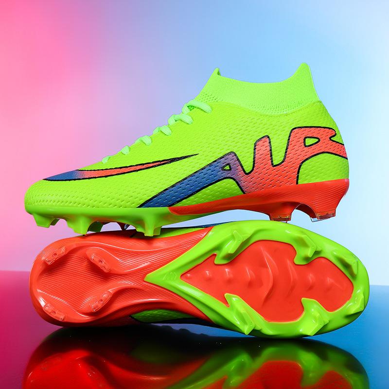 High-Top New Men'S And Women'S Artificial Grass Non-Slip And Wear-Resistant Long Nails Training Game Football Shoes