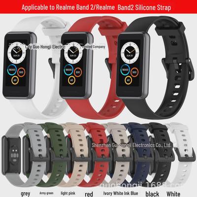 Einfarbiges Silikonarmband für Realme Band 2