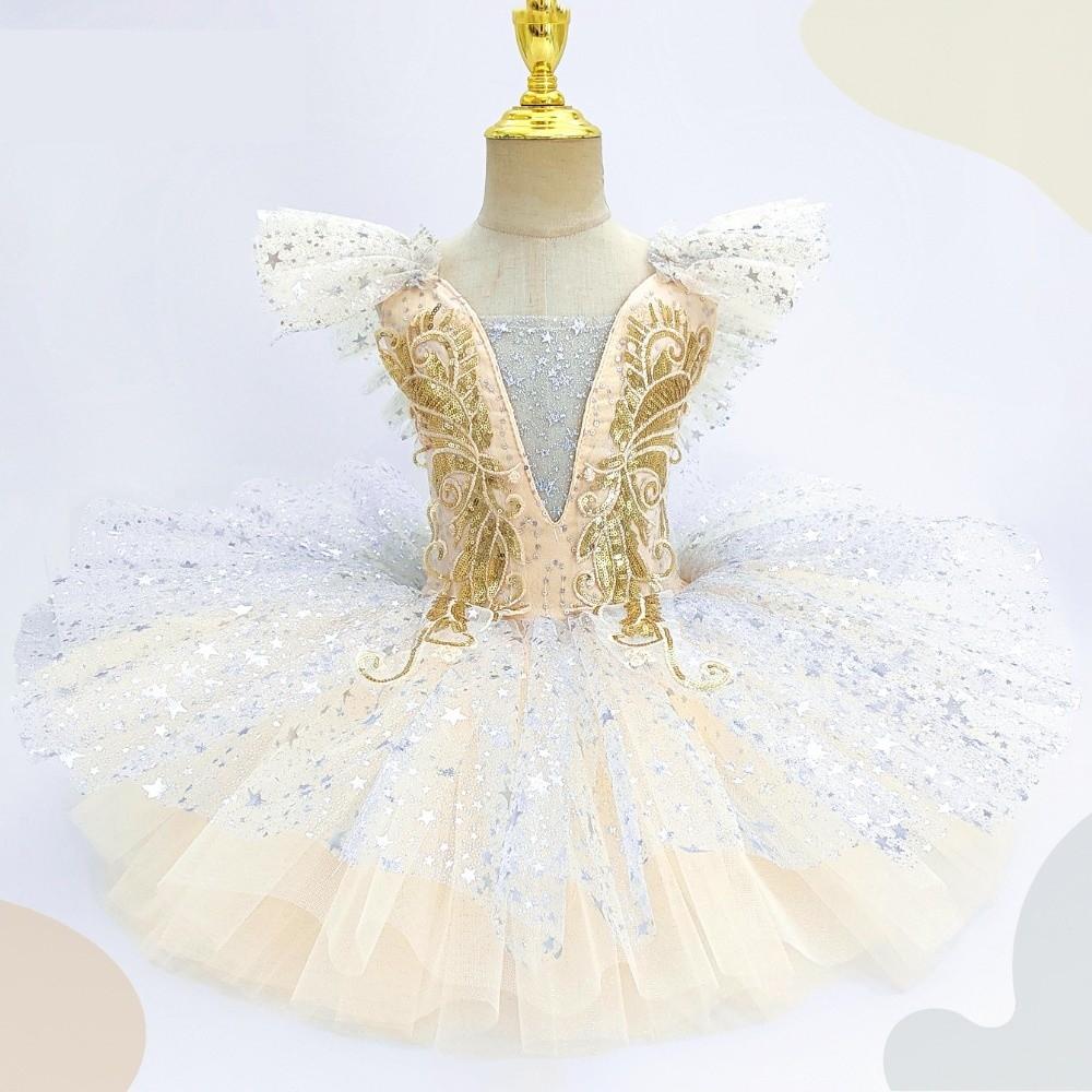 Sequin Ballet Tutu White Princess Dress Fashion Kids Ballet Dress Kids Girls