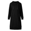 Cute Hooded Dress For Teen Girls Solid Color Drawstring Pocket Long Sleeve Fall Plus Size Sweatshirt Dress