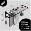 Solvanta Folding Towel with No Drilling Screw Aluminum Bath Towel Towel Suitable for and 39 x 23 x Black Wall-Mounted Rack, Two-Tier, Hooks,