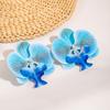 2 STÜCKE Dreidimensionale Blumengeschenke Schmuck Natürliche Simulierte Blume Party Wear Blumenform Accessoires Ohrringe Mode 9cm