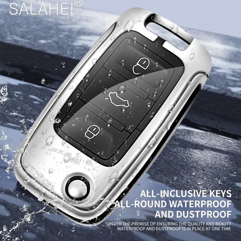 Zinklegering Bilnyckelfodral Hållare Skal för VW Volkswagen Polo Tiguan Passat B5 B6 B7 Golf 4 5 6 MK6 Jetta Lavida Tillbehör