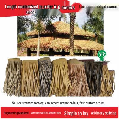 Simulated Fur Thatched Roof Roll for Gazebos and Houses