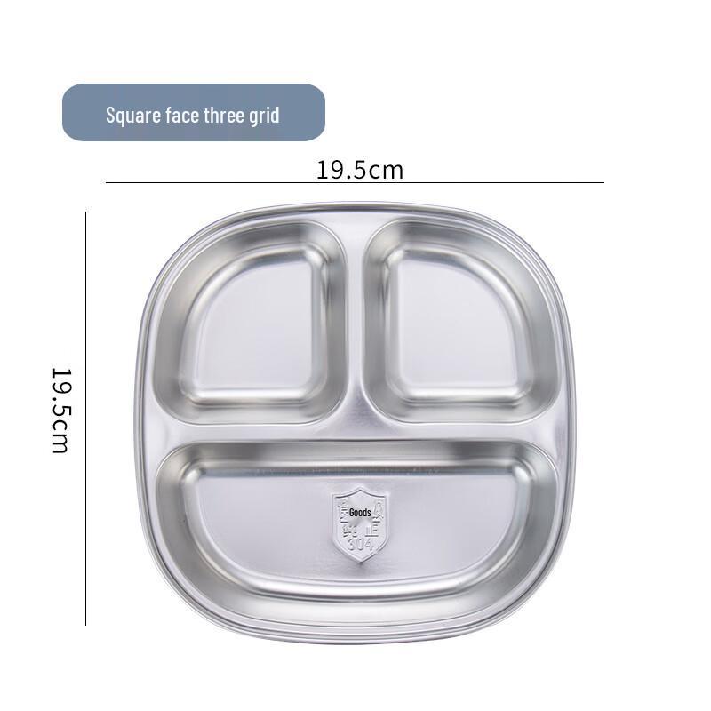 Kids Cartoon 304 Stainless Steel Divided Plate