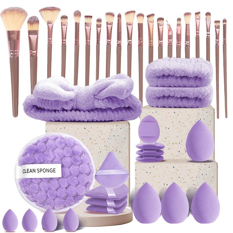 Premium 49-Piece Makeup Brushes Set Synthetic Bristles Wood Handles Travel-Friendly Face Eyes Application Includes 30 Brushes +
