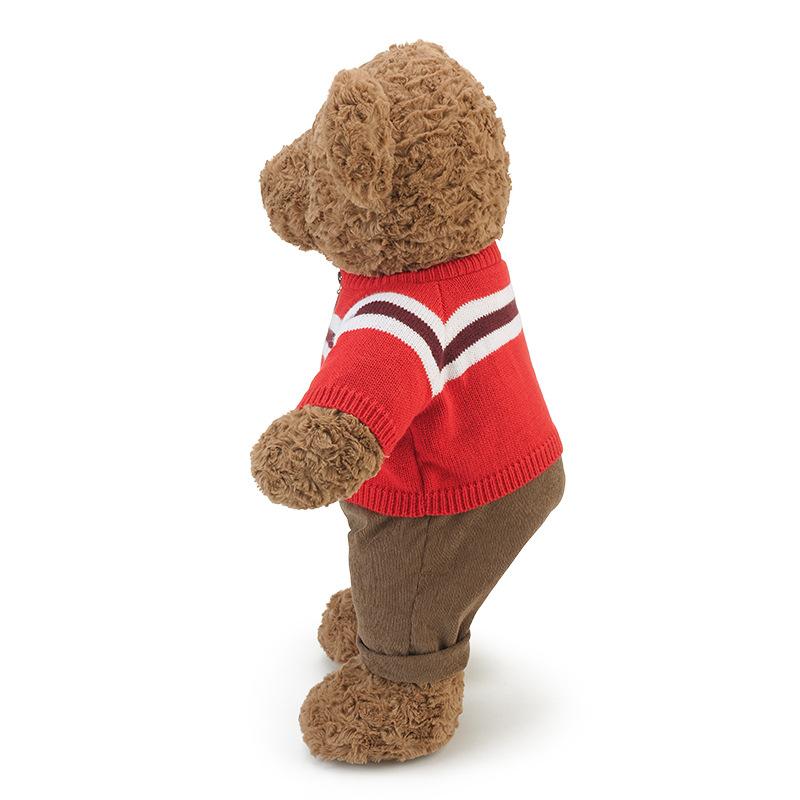 Hug Baby Zipper Sweater Bear Plush Doll To Give Children's Girlfriend Holiday Gifts