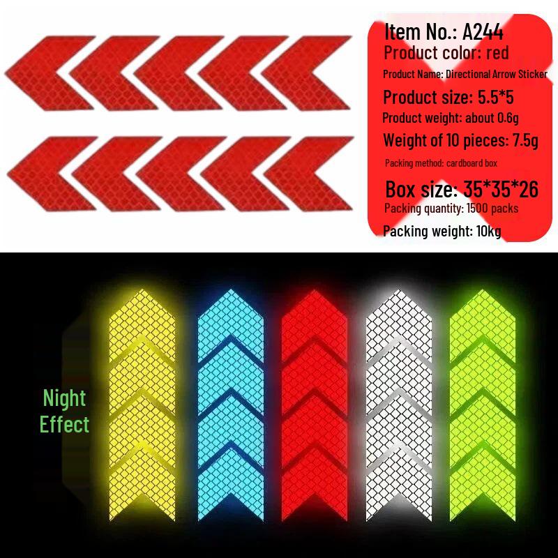 Multi-functional Waterproof Reflective Safety Stickers for Cars - Anti-collision Nighttime Visibility Strips