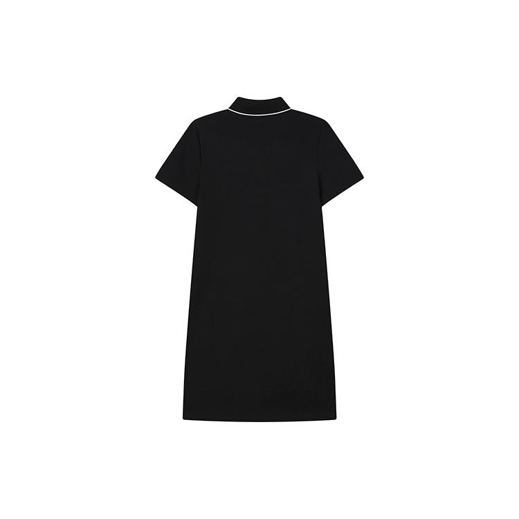 New FILA Short Sleeved Dress Women's Jet Black F11W229315FBK