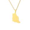 Map of Saudi Arabia Pendant Necklace Stainless Steel Jewelry Patriotic Gift for Women Men