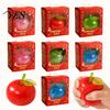 Office Stress Reliever Fruit Squeeze Sensory Toy, Christmas Shaped Soft Slow Rise Fidget Fun Desk Decoration Cute Novelty Relief Toy for Adults
