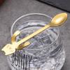 Mini Cute Cat Shaped Coffee Spoon Stainless Steel Ice Cream Dessert Spoons Teaspoons Kitchen Scoops Tableware Gadgets Wholesale