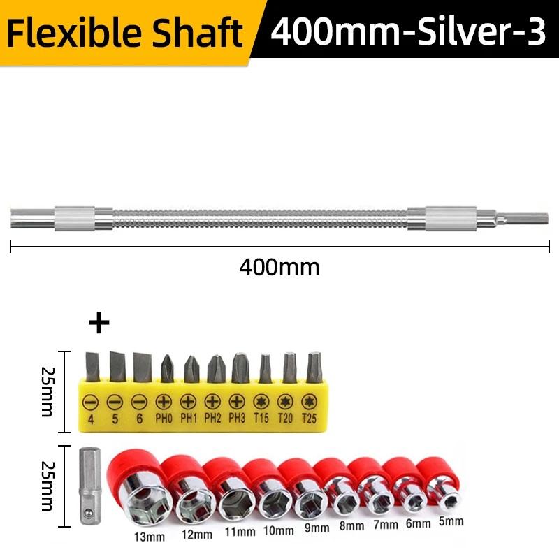 Flexible Shaft Drill Bit Extension Holder 295/400 Link Drill Hex Screwdriver Soft Driver Extend Rod Tools Slotted Phillips Star