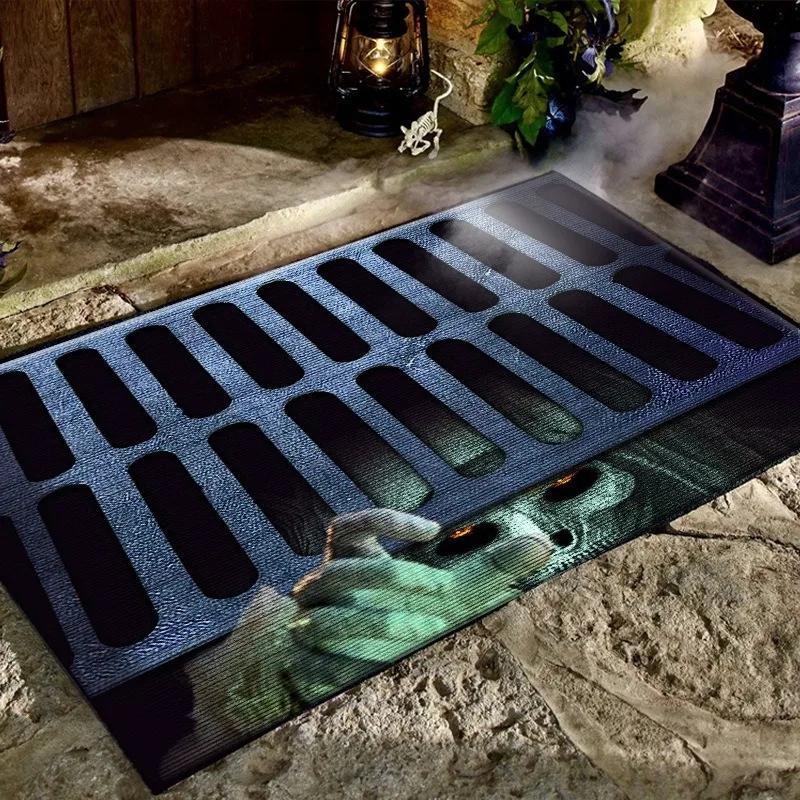 Halloween Welcome Door Mat for Christmas Outdoor Scary Soft Area Rugs for Living Room Front Door Home Decor New Year Carpets