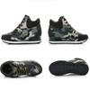 Classic Camouflage High-top Sport Shoes For Women With Height Boosting 6.5cm Sole