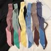 Color Blocking Knitted Narrow Scarf Warm Y2K Thin Scarf Korean Casual Scarf  Spring Summer