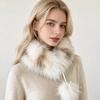 Soft Plush Neck Scarf Thickened Women's Scarf Fashion Neck Warmer  Winter