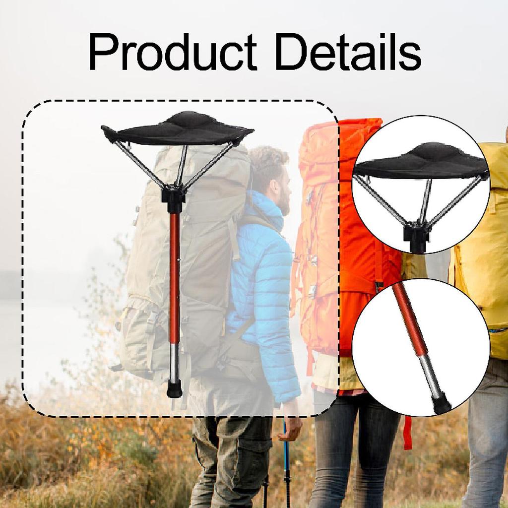 Camping Folding Stool Chair Collapsible Compact Outdoor Lightweight Telescoping Slacker for