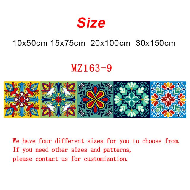 Barevný vzor Keramické dlaždice Samolepka na zeď Stoly Koupelna Kuchyň Domácí Dekor Samolepky na zeď Vodotěsné Slupovací a lepicí PVC Art Mural