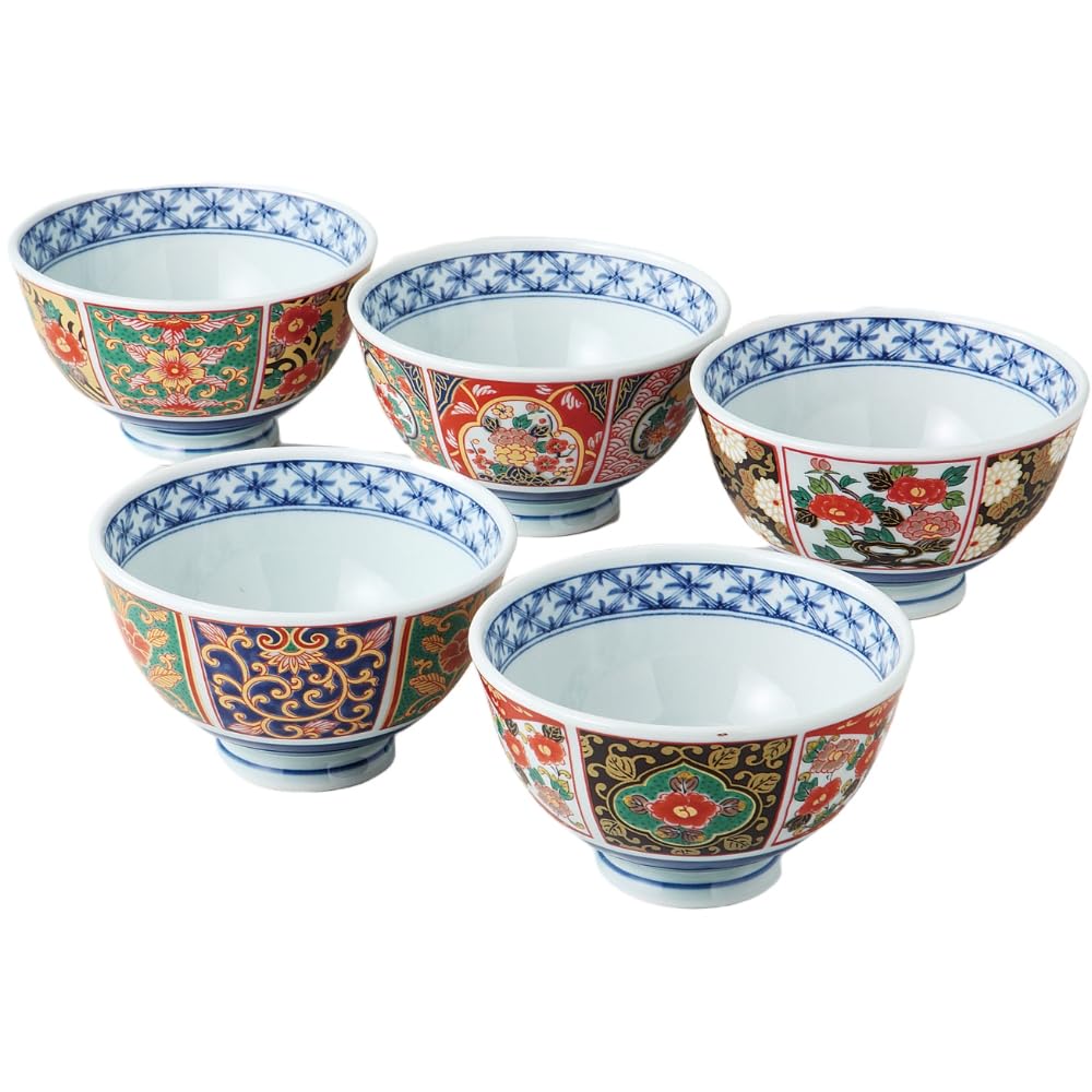 

Rice Bowl Set Nishikie Variation Rice Bowl Set Porcelain Arita Ware Made in Japan Ale-net 11.5×H6.5cm