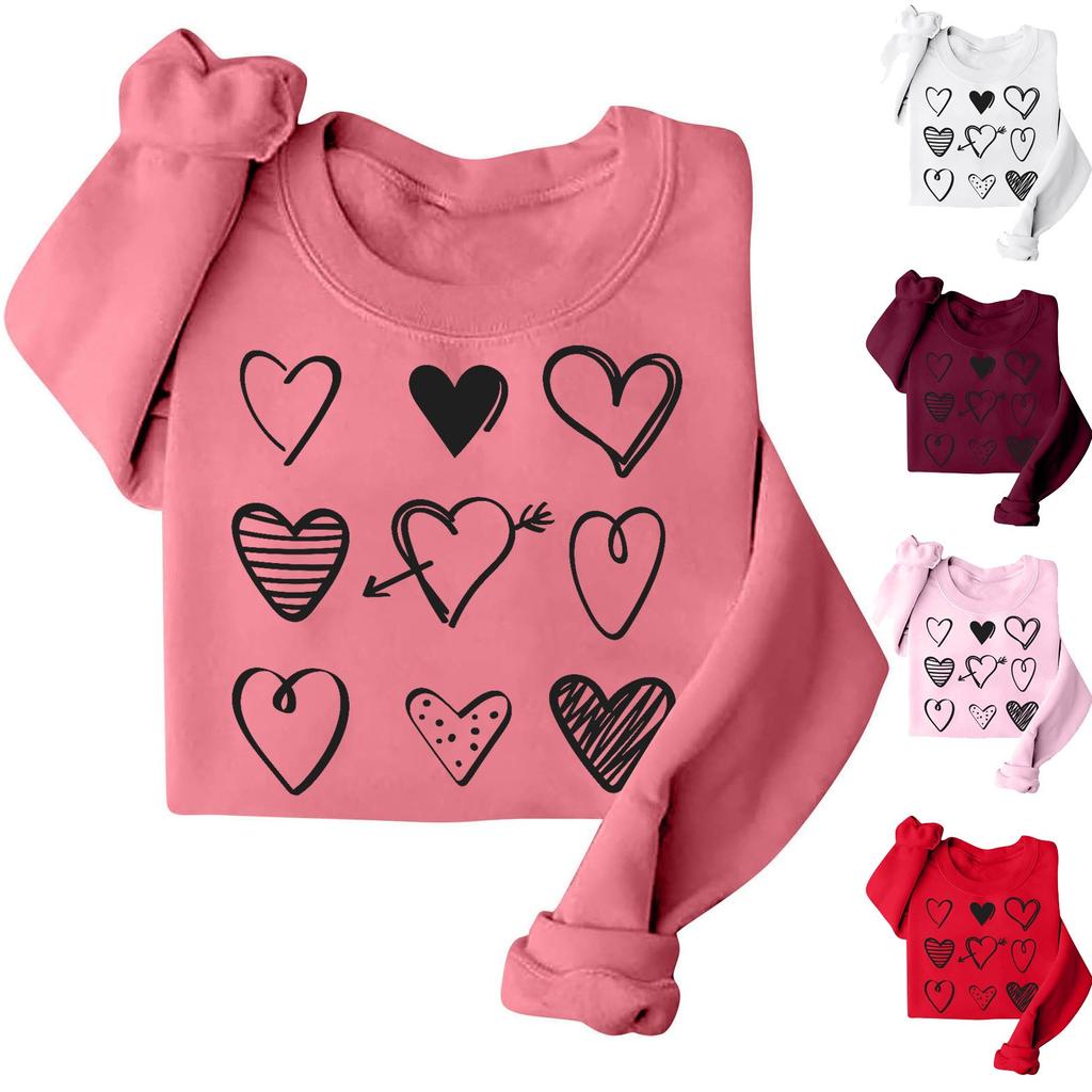 Women's Loose Printed Hooded Sweatshirt Casual Fashion Sports Sweatshirt