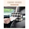Simple Plaid Hanging Car Tissue Box Dual Use For Car And Home