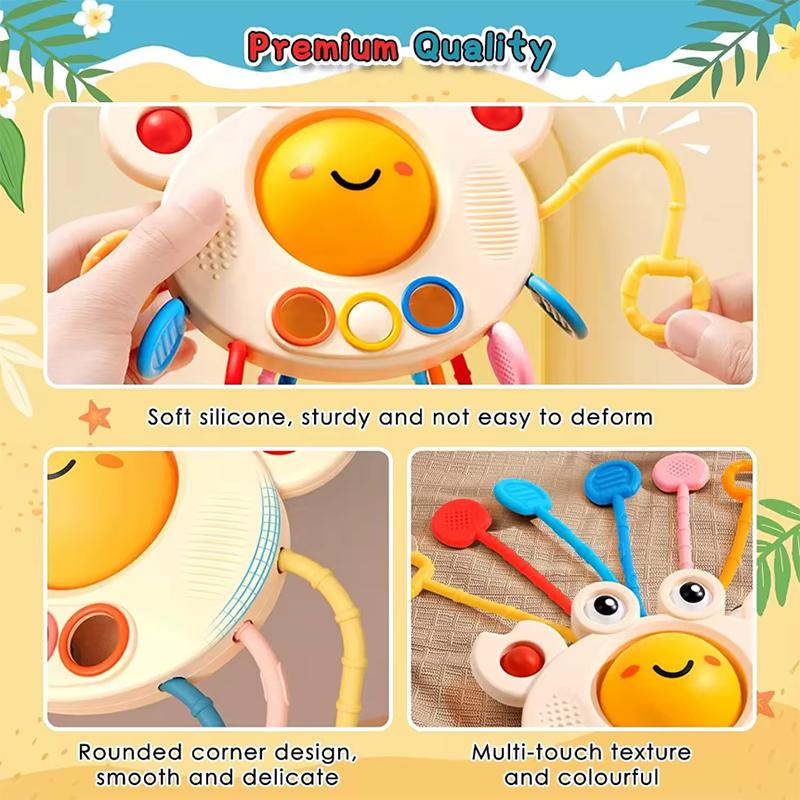 Baby Can Chew Cute And Fun Crabs To Exercise Fine Hand Movements Pull Rope Puzzle Early Education Toys