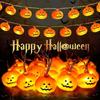 Halloween LED 10/20 LED 3D Gresskar Lyslenke Batteridrevet Dekorative Lyslenker for Happy Halloween Fest Hjem Atmosfære Dekorasjon