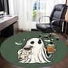 1 Stück Geistermops Büro Runder Teppich, Matte Geeignet Für Büro, Unter Bürostühlen Schlafzimmer Wohnzimmer Heimdekoration, Zimmerdeko