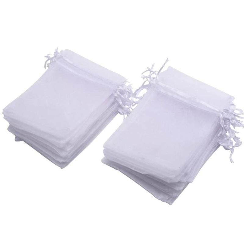 Set of 10 Practical Organza Gift Bag Storage Pouches for Jewelry and Supplies