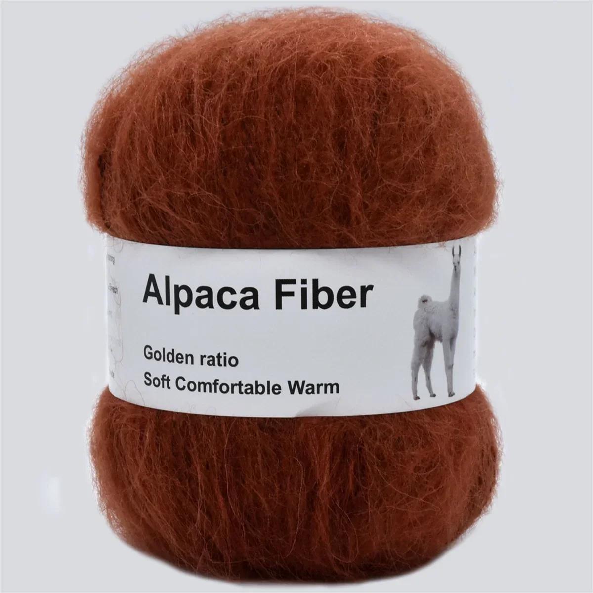 50g Alpaca Mohair Yarn Long Plush Thick Crochet Wool Yarn For Knitting Scarf Baby Sweater Summer Winter Thread 380m/416yd