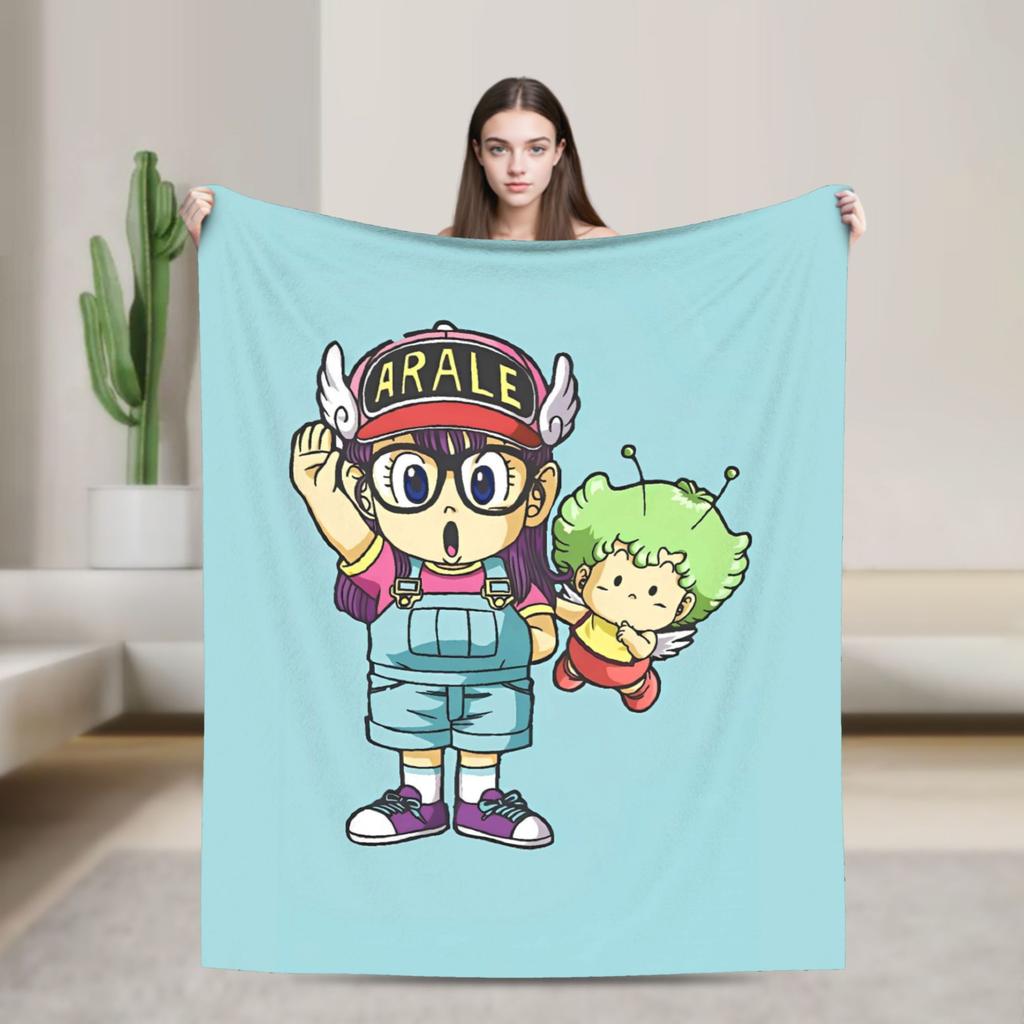 Soft BlanketsGirls Boys Travel Dr. Slumps Throw Blanket Flannel Bedspread For Living Room Fashion Sofa Bed Cover